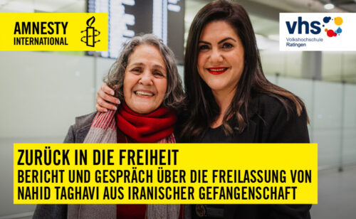 Nahid Taghavi und ihre Tochter Mariam Claren nach der Freilassung