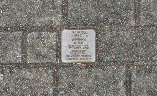 Stolperstein von Frau Liselotte Wevers in Hösel