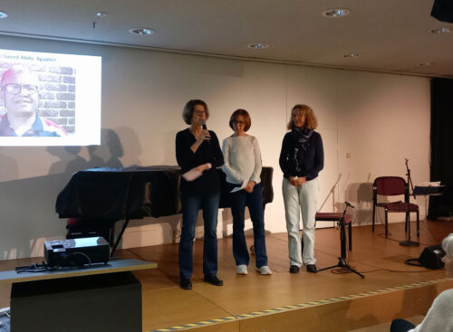 Almut, Marion und Mechtild stellen positive Fälle der Amnesty-Arbeit vor